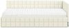 vidaXL Eckbettgestell mit Matratze mit Kopfteil 2 pcs Creme Samt 3393935 Bild 4