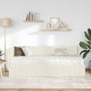 vidaXL Eckbettgestell mit Matratze mit Kopfteil 2 pcs Creme Samt 3393935 Bild 2