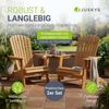 Juskys® Garten Liegestuhl Korfu 2er Set – aus Akazienholz, klappbar, 85x69x94 cm, natur, geölt, Gartenstuhl, Sonnenliege Bild 2
