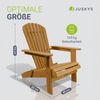 Juskys® Garten Liegestuhl Korfu 2er Set – aus Akazienholz, klappbar, 85x69x94 cm, natur, geölt, Gartenstuhl, Sonnenliege Bild 5