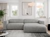 Ecksofa PASADENA, freistehendes Ecksofa, breite Armlehnen, Federsitz - rechts - Hellgrau Stoff Bild 2