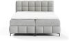 Boxspringbett Schlafzimmerbett SOPHIE 180x200cm Stoff Salvador Silbergrau Bild 2