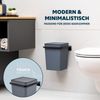 bremermann Kosmetikeimer SAVONA inkl. Wandhalterung, Kunststoff grau Bild 2