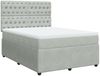 vidaXL Boxspringbett mit Matratze Hellgrau 140x190 cm Samt 3294640 Bild 3