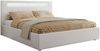 Polsterbett GOLD 5 CLASSIC 160 x 200 cm mit LED-Beleuchtung & Bettkasten, Doppelbett inkl. Lattenrost, Metall-Lift-System & Stauraum - Weiß Kunstleder Bild 5