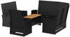 vidaXL 4-tlg. Garten-Lounge-Set mit Kissen Schwarz Poly Rattan 362179 Bild 4