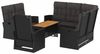 vidaXL 4-tlg. Garten-Lounge-Set mit Kissen Schwarz Poly Rattan 362179 Bild 3