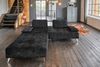 KAWOLA Sofa WIOLO Schlafsofa Daybed mit Hocker velvet anthrazit 80 x 110 x 240 cm Bild 2