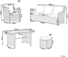 Lounge Set mit Tisch FONTI Braun Bild 2