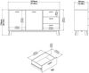 Dmora Kommode Pepito, Wohnzimmerbuffet, Wohnzimmer-Sideboard, Moderne Küchen-Speisekammer, 147x39 h73 cm, Eiche und Weiß Bild 3