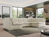Mks Möbel 'Morbido U' Wohnlandschaft mit Schlaffunktion und Topper, 340 x 206 x 93 cm, Beige, Velours Bild 2