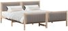 vidaXL Bettgestell Braun und Taupe 180 x 200 cm Massivholz Kiefer 3394306 Bild 2