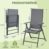 TLGREEN Klappstuhl 2-er Set Gartenstuhl,Klappbarer aus Texteline-Gewebe, (7-Fach Verstellbare Rückenlehne,Bis 120kg Belastbar, 2 St), für Garten, Terrasse, Balkon und Camping Bild 3