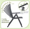 TLGREEN Klappstuhl 2-er Set Gartenstuhl,Klappbarer aus Texteline-Gewebe, (7-Fach Verstellbare Rückenlehne,Bis 120kg Belastbar, 2 St), für Garten, Terrasse, Balkon und Camping Bild 4