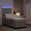 vidaXL Boxspringbett mit Matratze mit LED Taupe 80 x 200 cm Stoff 3342904 Bild 5