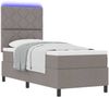 vidaXL Boxspringbett mit Matratze mit LED Taupe 80 x 200 cm Stoff 3342904 Bild 3