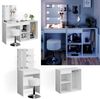 Schminktisch Isabelle Weiß 140 cm mit LED, Hocker und Schrank Vicco Bild 2
