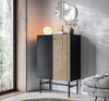 AX LIVING Kommode modern Dinley – 93 cm breit in Schwarz & Eiche Bild 5