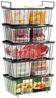 Refined Living Aufbewahrungsbox 5X Gefriertruhe Körbe Stapelbar,Gefrierkorb,Gefriertruhe Organizer (Gefrierbehälter stapelbar, Tiefkühltruhe Ordnung, Gefrierschrank Aufbewahrung, Drahtkörbe mit Griffen, Gefrierschrank Körbe, Tiefkühl Organizer Körbe, G... Bild 5