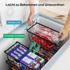 Refined Living Aufbewahrungsbox 5X Gefriertruhe Körbe Stapelbar,Gefrierkorb,Gefriertruhe Organizer (Gefrierbehälter stapelbar, Tiefkühltruhe Ordnung, Gefrierschrank Aufbewahrung, Drahtkörbe mit Griffen, Gefrierschrank Körbe, Tiefkühl Organizer Körbe, G... Bild 3