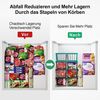 Refined Living Aufbewahrungsbox 5X Gefriertruhe Körbe Stapelbar,Gefrierkorb,Gefriertruhe Organizer (Gefrierbehälter stapelbar, Tiefkühltruhe Ordnung, Gefrierschrank Aufbewahrung, Drahtkörbe mit Griffen, Gefrierschrank Körbe, Tiefkühl Organizer Körbe, G... Bild 2