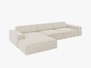 Micadoni Ecksofa Jodie 4-Sitzer Links Samt Bluvel Dunkelbeige Bild 3
