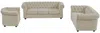 Vente-unique - CHESTERFIELD Sofa and armchair set SamtStoff Beige - B 78 cm88 cm x H 72 cm x L 168 cm82 cm205 cm Bild 4