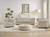 Vente-unique - CHESTERFIELD Sofa and armchair set SamtStoff Beige - B 78 cm88 cm x H 72 cm x L 168 cm82 cm205 cm Bild 2