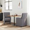 vidaXL Esszimmerstühle mit Rollen 2 pcs Grau 58 x 65 x 98 cm 42017886 Bild 3