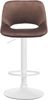 CLP 2er Set Barhocker Camden Samt drehbar und höhenverstellbar,braun Metall matt weiss Bild 5