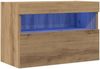 TV-Wandschrank, TV-Hängeboard Fernsehschrank Artisan-Eiche 60 x 30 x 40 cm Holzwerkstoff Bild 2