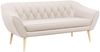 Sofa, Skandinavischer Stil, Holzbeine - PIRS - 3 Sitzer - Beige - Velours Bild 2