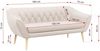 Sofa, Skandinavischer Stil, Holzbeine - PIRS - 3 Sitzer - Beige - Velours Bild 3