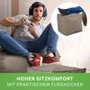 Green Bean® Bean Bag-Sitzsack + Hocker, 2er-Set, waschbar & schmutzabweisend, Polyester / PVC, EPS-Füllung, Khaki Bild 4