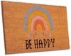 HANSE Home Fußmatte Kokos Be Happy, Türmatte, rechteckig, Höhe: 15 mm, Schmutzfangmatte, Rutschfest, Outdoor, Innen, Außen, Kokosmatte, Flur Bild 3
