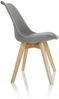 hjh OFFICE Besucherstuhl Konferenzstuhl 4er Pack SCANDI Kunststoff Grau Bild 4