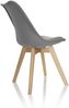 hjh OFFICE Besucherstuhl Konferenzstuhl 4er Pack SCANDI Kunststoff Grau Bild 5