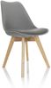 hjh OFFICE Besucherstuhl Konferenzstuhl 4er Pack SCANDI Kunststoff Grau Bild 3