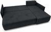 AX LIVING Ecksofa Damascus Schwarz mit Schlaffunktion Bettkasten Schlafsofa 212 cm rechts Bild 4