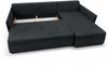 AX LIVING Ecksofa Damascus Schwarz mit Schlaffunktion Bettkasten Schlafsofa 212 cm rechts Bild 5