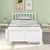 TavilaEcon Holzbett Doppelbett, Jugendbett, Erwachsenenbett, Weiß, mit 2 Schubladen,90x200cm Bild 2