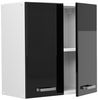 Hängeschrank R-Line Schwarz Hochglanz 60 cm mit Türen Vicco Bild 5