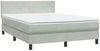 vidaXL Boxspringbett mit Matratze & LED Hellgrau 160x220 cm Samt 3316743 Bild 5