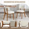 LVHOM 2er Set Esszimmerstühle Leinenstoff, Polsterstuhl aus Massivholz, belastbar bis 200 kg, Stuhl für Esszimmer, Homeoffice & Wohnzimmer, Beige Bild 5