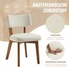 LVHOM 2er Set Esszimmerstühle Leinenstoff, Polsterstuhl aus Massivholz, belastbar bis 200 kg, Stuhl für Esszimmer, Homeoffice & Wohnzimmer, Beige Bild 3