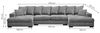 Kaiser Möbel Ecksofa Ecksofa, Sofa U-form, Couch U-form Gabon stoff Zoom, mit Relaxfunktion Bild 2