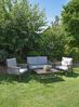 Gartenloungeset JARLE - Kunststoff, Olefinseilbespannung, Hellgrau | Gartenmöbel Set Garten Loungegruppe Lounge-Set Pool Loungegarnitur Bild 2