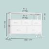 SONGMICS Kommode mit LED-Beleuchtung, Sideboard, Schubladenschrank für Wohnzimmer, mit Ladestation, 5 Schubladen, weiß Bild 5