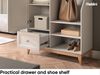 MEBLINI Garderobenschrank Flur mit Spiegel - TUDOR - 100x40,5x193cm – Kaschmir - Garderobe Schrank - Flurgarderobe schmal - Garderobe Flur Möbel Set - Flurschrank hoch Bild 5