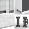 Küchenzeile R-Line Anthrazit Hochglanz/Weiß 300 cm mit Hochschrank, ohne Arbeitsplatte Vicco Bild 5